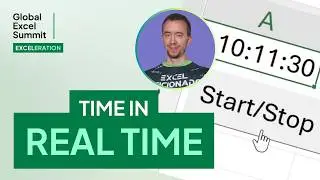 How to display time in real time in Excel