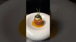 Prosciutto Wrapped Fondant Potato with Beluga Caviar and Miso Yolk Cream ♥️😮‍💨