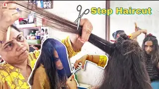 Step with layer Haircut for Medium Hair | Step-by-step Guide to a DIY Step Haircut | Haircut at Home