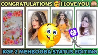 Mehbooba KGF Lyrics Status Video Editing/Kgf dialogue status editing/Kgf 2 status editing tutorial