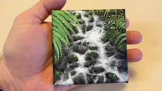Acrylic Mini Painting | Forest Stream