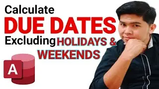 How to Calculate DUE DATE Excluding Weekends and Holiday in Ms Access