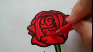 How to draw a rose on paper [for RandomRainbow11]