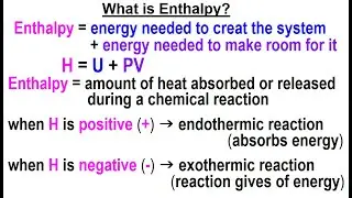 Physics 23.5 (Chemistry) Thermodynamic Potentials (3 of TBD) What is Enthalpy?