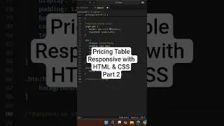 Make Pricing Table Responsive in HTML & CSS -Part 2 | Media Queries 