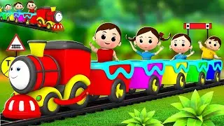छुक छुक रेलगाड़ी - Chuk Chuk Rail Gadi Hindi Nursery Rhymes For Children | JOJO TV Kids Balgeeth