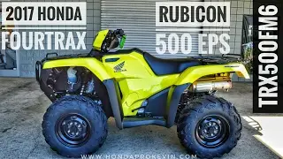 2017 Honda Rubicon EPS 500 4x4 ATV (TRX500FM6H) Walk-Around Video | Yellow | HondaProKevin.com
