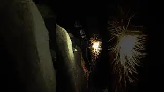 Night climbing and kbbq in a tent