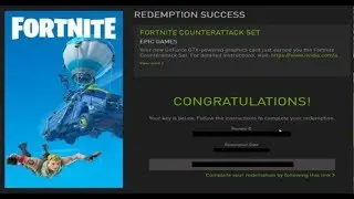 How to redeem the NVIDIA FORTNITE COUNTERATTACK SET BUNDLE and why your code isn't working