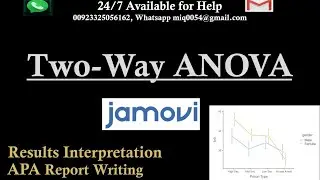Conducting Two-way ANOVA in Jamovi | Posthoc Test | Testing Assumptions APA report