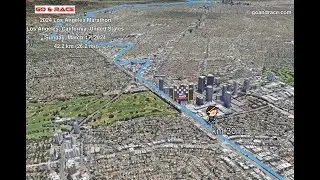2024 Los Angeles Marathon: fly over the marathon 3D course map!