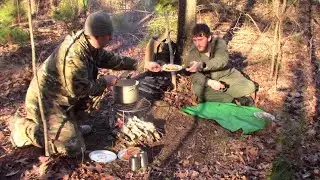 Machete Chopping And Campfire Lobster A La King