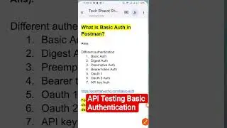 Different authentication in API | Basic Auth | API Testing Authentication | 
