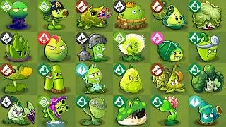 All GREEN PREMIUM Plants Power-Up! vs PvZ 2 All Final Boss - PvZ 2 Mod Final Boss