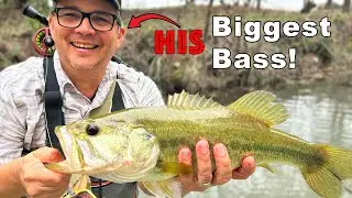 Rogers largest bass ever caught! - Big bass on the fly - McFly Angler Episode 125