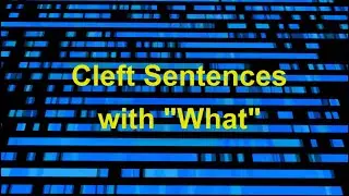 Cleft Sentences with 