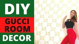 DIY GUCCI ROOM DECOR| Painting a Gucci Mural in 6 EASY STEPS