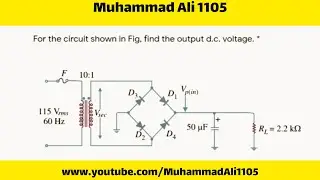 For the circuit shown in Fig, Find the output d.c voltage