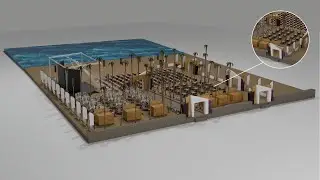 Blender 3D Design Event Space Design on the Beach | Concept Layout with Stage
