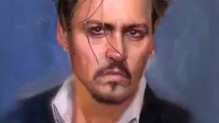 Live Session - Alla prima oil painting - Johnny Depp