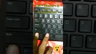 how to open on screen keyboard in windows with shortcut key? 