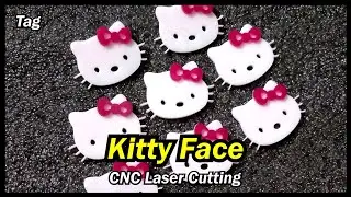 Acrylic Cat | Laser Cut Acrylic Tag #lasercutting #acryliccat #laserengraving
