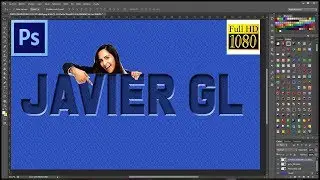 Tutotial PHOTOSHOP▐ Efecto Texto Incrustado ▐ Grabado en TELA 👀👈