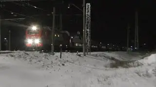 ЭП2к-419 с двухэтажным поездом №49 Самара - Москва