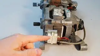 How to connect a washing machine motor to a 220 V network. Visual connection diagram.