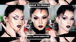 OH MY GOSH! | SMOKEY EYE | FULL BODY TRANSFORMATION MALE TO FEMALE| DRAG 101 | VAMPY | ADRIAN HILLS