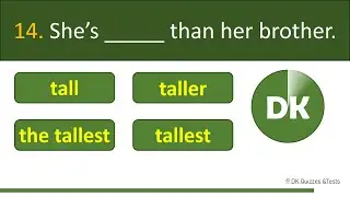 Quiz - Comparative and Superlative adjectives | Grammar Test