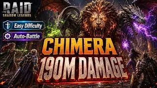 RAID:  Chimera 190 Million Damage - Auto Battle - Easy Difficulty