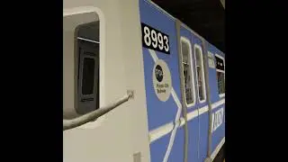 Roblox PTA Subway Wrapped R160B Siemens B Train Leaving Halsey St #shorts