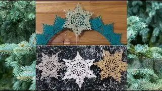Steluta crosetata - Ornament pentru sarbatorile de iarna