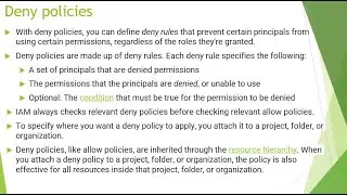 Deny Policies in IAM in Google Cloud (GCP)