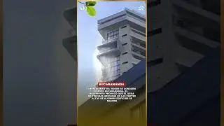 Agua de piscina se desborda de un edificio en Bucaramanga por el temblor