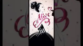 How to write “ALIVE” in CALLIGRAPHY 🎀 🌸 