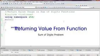 C++ Sum of Digits using a function