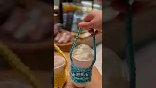 Macrame Cup Holder with Handle 