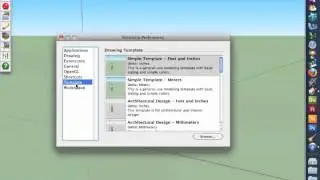 Sketch-UP basics: Changing the Template