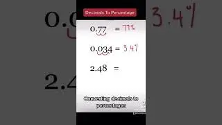 Decimals to percentages