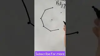 How to draw octagon| octagon draw with dots 
