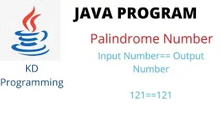 Java Program to Identify the number is palindrome or not!!