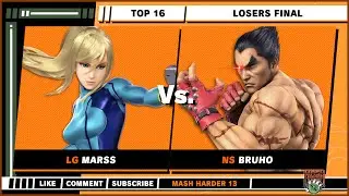 Mash Harder 13 - Losers Final - Marss (ZSS) VS Bruho (K. Rool, Kazuya) - Smash Ultimate Singles