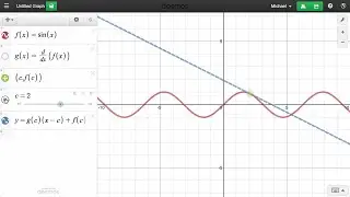 Learn Desmos: Tangent Line Slider