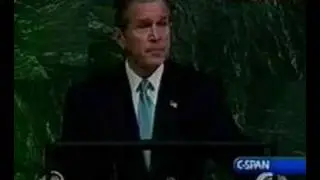 Bush Addresses the U.N. - tells the world no 911 discussions