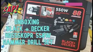UNBOXING BLACK DECKER HD555KOPR 550W HAMMER DRILL SET