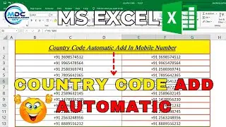 How To Add Country Code Automatically in Excel || Automatically Add Country Code to Phone Numbers