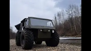 ледовый тест болотоход амфибия БРОНИК по р Чегдомын