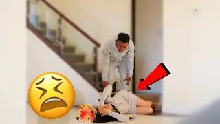 FALLING DOWN THE STAIRS WHILE PREGNANT PRANK ON BOYFRIEND! (REVENGE)